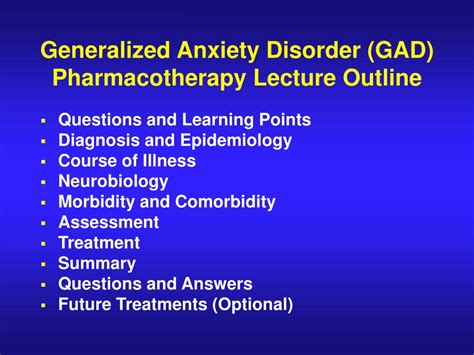 Ppt Generalized Anxiety Disorder Powerpoint Presentation Free