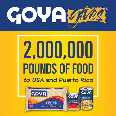 Goya Initiates Critical Distribution Of Two Million Pounds Of Food