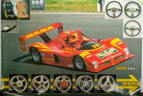 1995 Momo Corse Ferrari 333sp Poster Wheels Imsa Moretti Salazar Racing