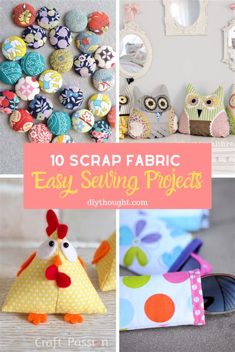 10 Scrap Fabric Easy Sewing Projects Diy Thought Christmas Fabric