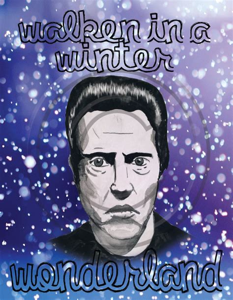 Walken In A Winter Wonderland Card Christopher Walken Etsy