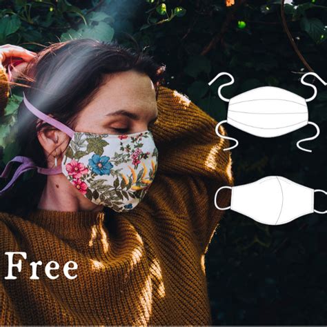 There are also adjustable ties made out of ribbon, so the mask there are 3 sizes available and it attaches with ribbon. FREE Fabric Face Mask - PDF Pattern