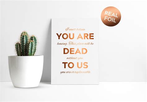 You Are Dead To Us Sweet And Funny Real Foil Card For A Etsy New Job Card Funny Leaving Cards