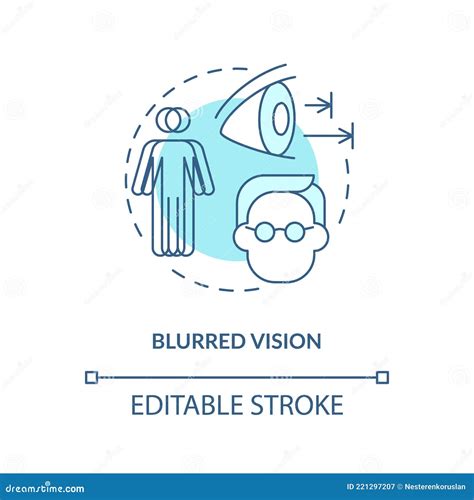 Blurred Vision Concept Icon Stock Vector Illustration Of Optical