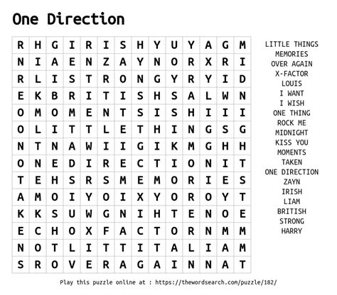 Download Word Search On One Direction