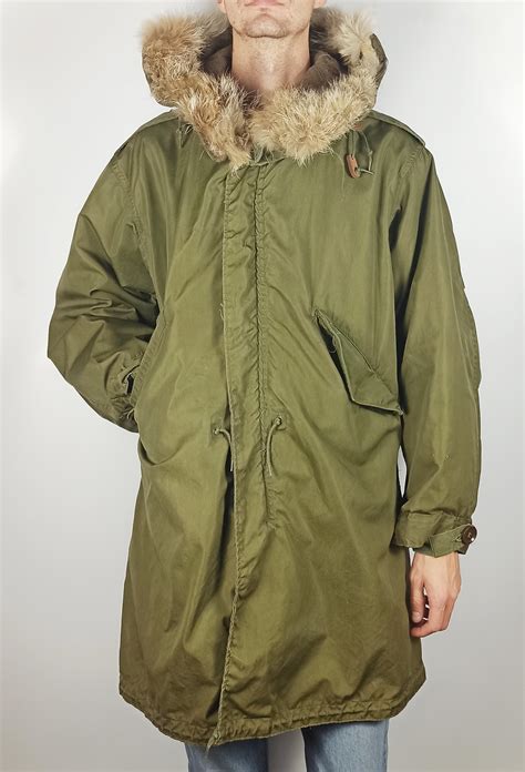 Vintage M 51 Fishtail Parka Korean War Olive Winter Military Jacket