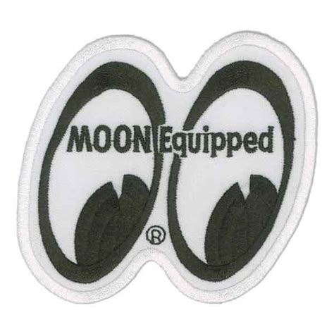 Moon Equipped Eyes Shaped Embroidered Patch