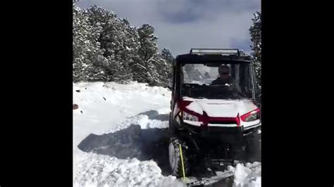 570 Polaris Ranger Snow Plowing Youtube