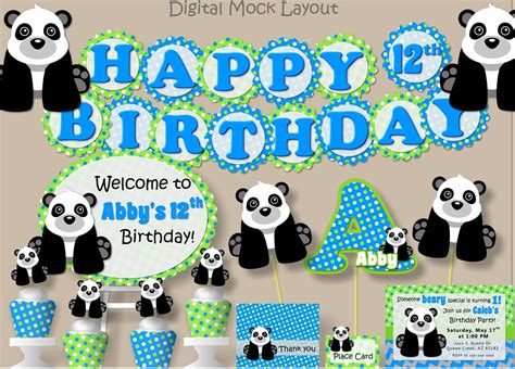 Panda Birthday Party Or Panda Baby Shower Decorations Party Etsy