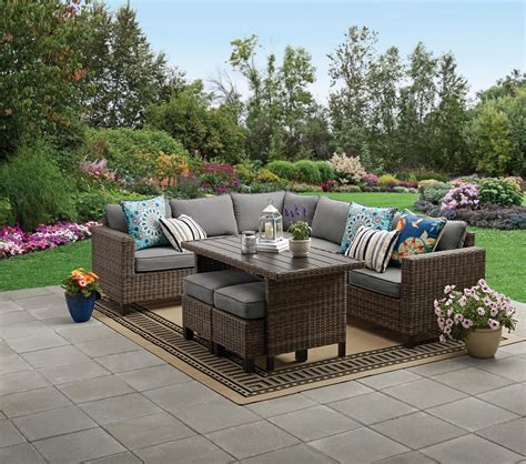 You can browse through their category which has variety of products such as outdoor sectional sofas, umbrellas and sunshades. Better Homes & Gardens Brookbury 5-Piece Patio Wicker ...