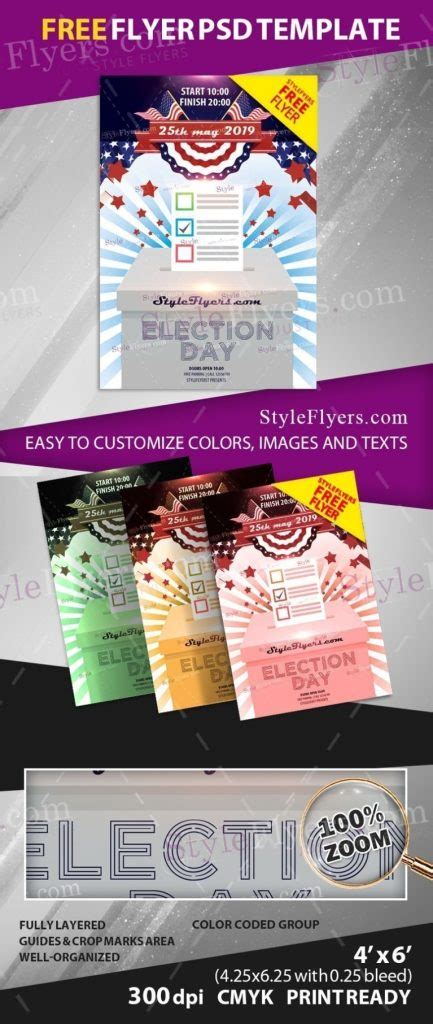 Election Day Free Flyer Psd Template Free Download Styleflyers