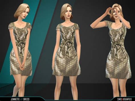 The Sims Resource Jennette Dress By Sims 4 Krampus • Sims 4 Downloads