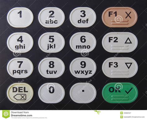 Black Keypad With Numbers And Letters Stock Illustration Image 43682327