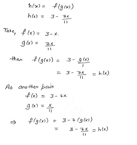 [solved] Find Two Pair Of Functions F X And G X Such That H X F G X For Course Hero