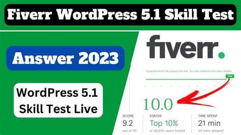 How To Pass Fiverr WordPress Skill Test In Fiverr Skill Test