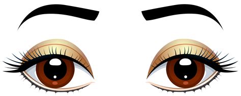 Brown Eyes With Eyebrows Png Clip Art Cartoon Eyes Clip Art Eyes Clipart