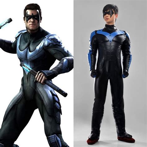 Batman Young Justice Nightwing Cosplay Costume Men Full Set Halloween