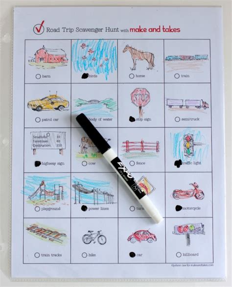 This free printable road trip scavenger hunt game is general enough that it can be played on almost any road trip. Have Fun in the Car with a Road Trip Scavenger Hunt | Make ...