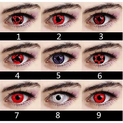 2019 Cosplay Naruto Sharingan Contact Lenses Crazy Halloween Colored