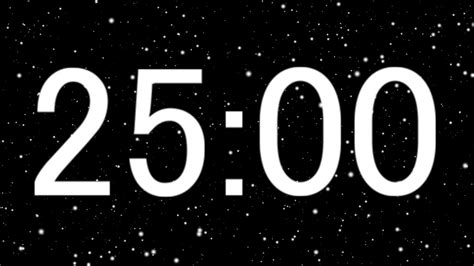 25 Minute Countdown Timer With Alarm Without Music For Workstudy