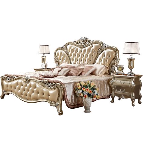 Antique Royal Luxury Bedroom Furniture King Size Queen Szie Bed Bedroom