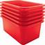 Red Small Plastic Storage Bin 6 Pack  TCR2088577 Teacher Created