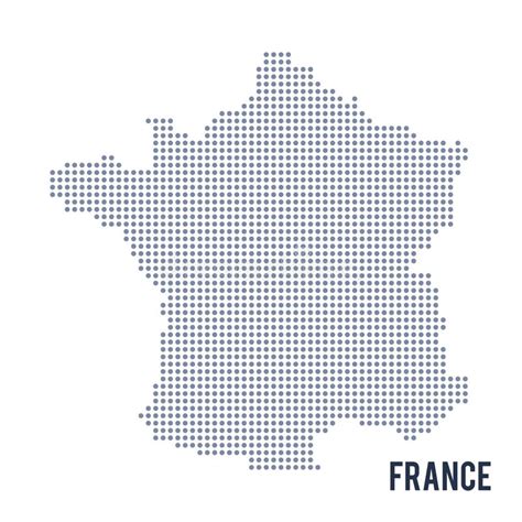 Vector Dotted Map Of France Isolated On White Background Stock Vector