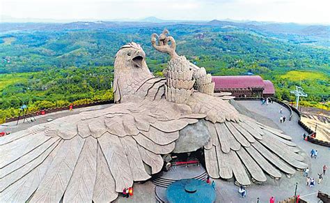 World Largest Bird Sculpture Jatayu Nature Park In Kerala Sakshi