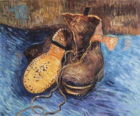 VG28 A Pair Of Shoes Vincent Van Gogh Repro Oil Painting On Canvas