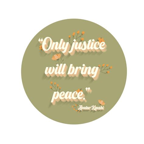 Avatar Kyoshi Quote Sticker Only Justice Will Bring Etsy