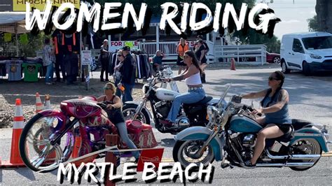 Women Riding At Spring Bike Week Rally Myrtle Beach Sc May