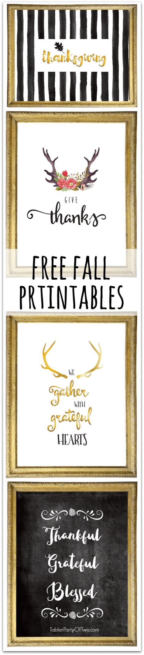 Add Some Fall Decor With These Free Thanksgiving Printables Free