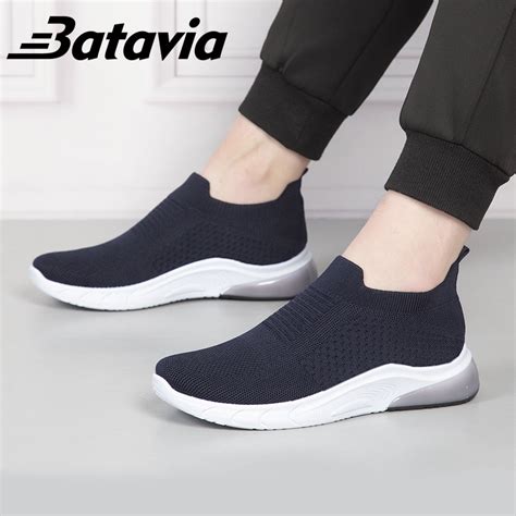 Jual Batavia Sepatu Hitam Pria Olahraga Baru Premium Sepatu Lari