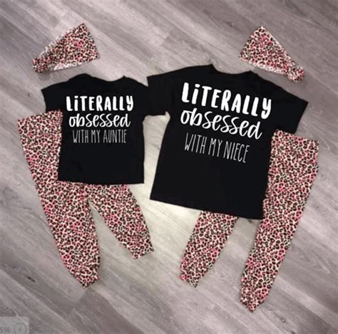 auntie and me set auntie and niece matching shirts obsessed etsy
