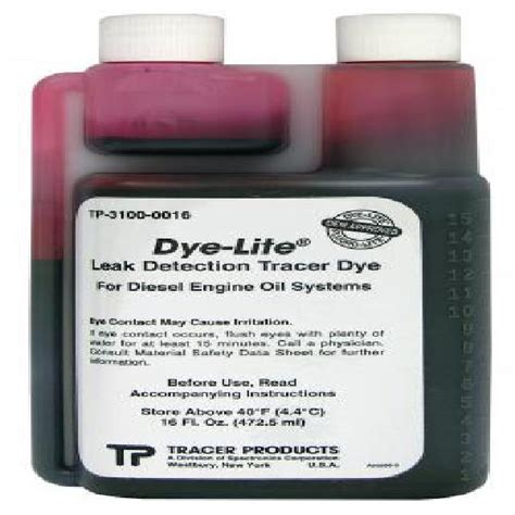Diesel Engine Oil Dye 16 Oz Bottle Tracer Spectronics Tp 3100 0016