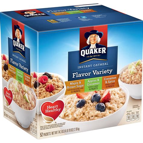 Quaker Instant Oatmeal Variety 52 Ct