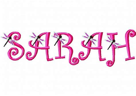 Sarah is a name that's been used sarah is an old testament/biblical name, abraham's wife and the matriarch of the jewish people. Tiny Dragonfly Alphabet | Name design, Alphabet, Happy ...