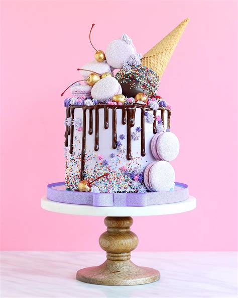 With tenor, maker of gif keyboard, add popular happy birthday cake animated gifs to your conversations. Jonathan Caleb - Violet Layer Cake Chocolate Drip Macarons ...