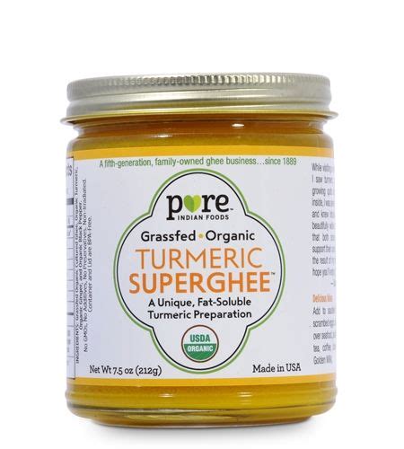 Turmeric Superghee Oz Grassfed Certified Organic Ghee