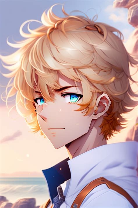 Lexica Cute Anime Boy With Blonde Messy Wavy Hair
