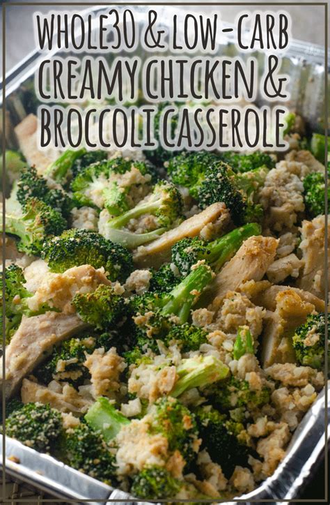 Stir in shredded chicken and vegetables. Creamy Chicken and Broccoli Casserole (Whole30 Compliant ...