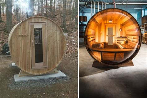Dundalk Leisure Crafts Barrel Sauna Lets You Steam At Your Backyard