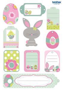 Your invite can be all sorts of fun: Printable Easter Decorations & Supplies | Free Templates - Brother | Easter tags, Easter ...