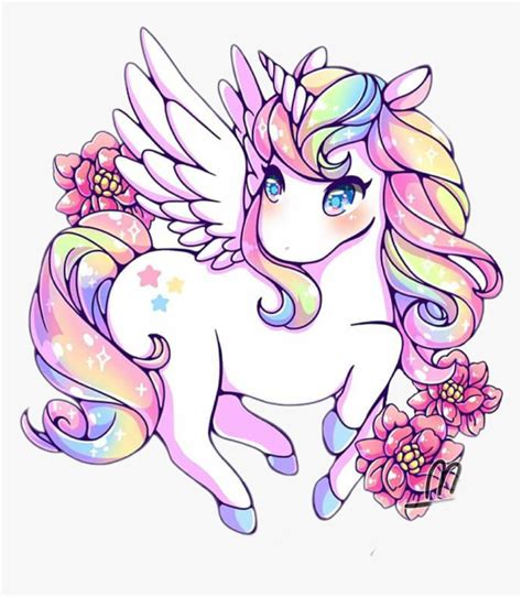 Transparent Horse And Pony Clipart Rainbow Cute Unicorn Drawings Hd