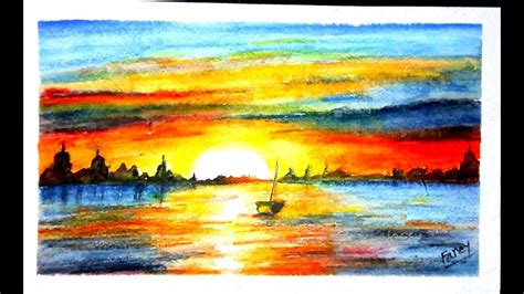 How To Draw A Sunrise With Colored Pencils For A Simple Gradient The