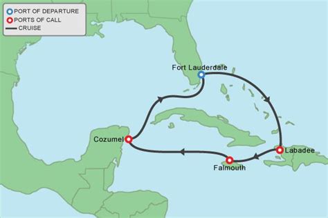 Itinerary Map For Cruise Dream Cruise Royal Caribbean Ships