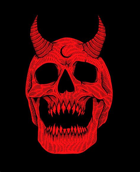 Red One Skull Devilcore Aesthetic Red Aesthetic Grunge Aesthetic