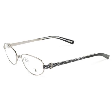 Tod S Oval Eyeglass Frames To5035 54mm Satin Gunmetal Black