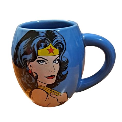 Vandor Llc Dining Vandor Dc Comics Wonder Woman Blue Oval 8 Oz Mug Poshmark