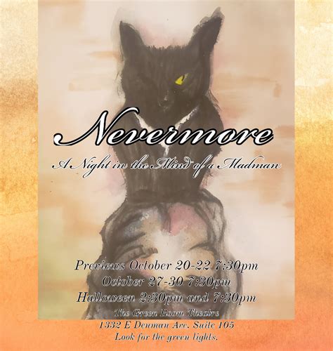 Nevermore A Night In The Mind Of A Madman The Green Room Theatre